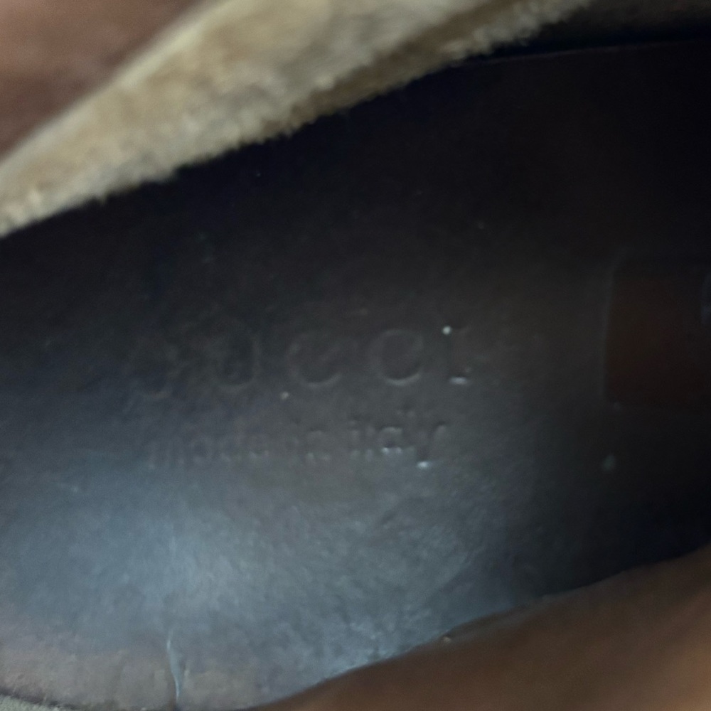 Gucci Guccissima High Top Sneakers Brown Leather Web Stripe Men’s 10.5 - Picture 9 of 13